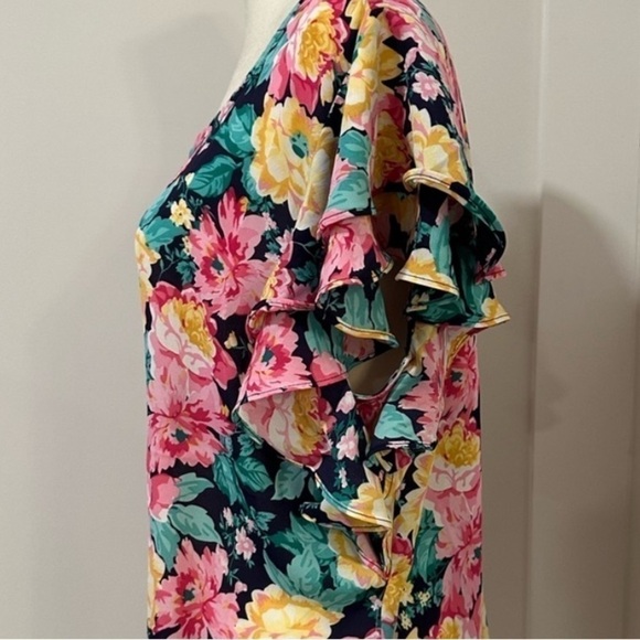 Counterparts floral ruffle sleeve blouse - Picture 3 of 8